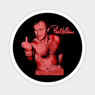 Funny Phil Collins Fan Art Red Magnet